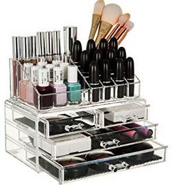 4-Drawer-Plastic-Cosmetic-Makeup-Jewellery-Lipstick-Storage-Box-Transparent