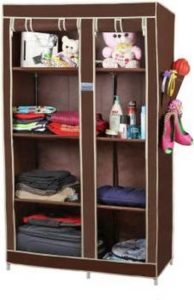 Stainless-Steel-Collapsible-Wardrobe-Finish-Color-Dark-Brown