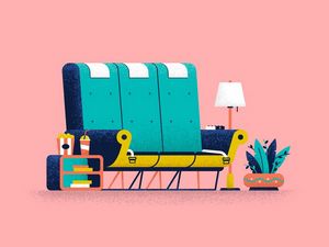 Sofa set illustration image